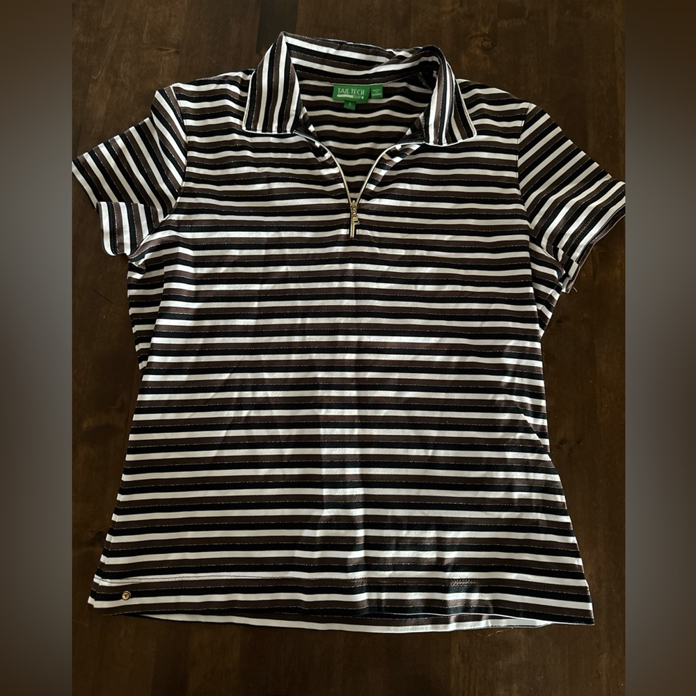 Tail Tech Performance Golf Polo Shirt‎ Womens Small Outdoors Hike Golfing Gold